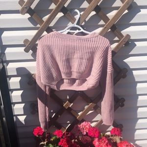 Cropped Pink Sweater
